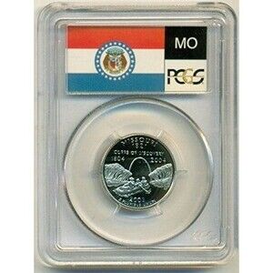2003 S Clad Missouri State Quarter Proof PR70 DCAM PCGS Flag Label